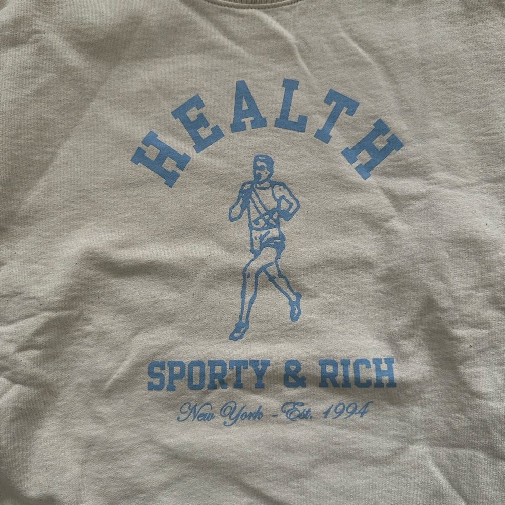 Sporty and Rich Health Sweatshirt Size XS Made in USA - Picture 2 of 3